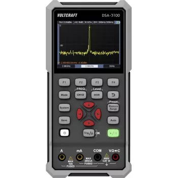 Nešiojamas osciloskopas Voltcraft DSA-3100, 100 MHz, 2 kanalai, 500 MS/s, 8 kp, 8 bit