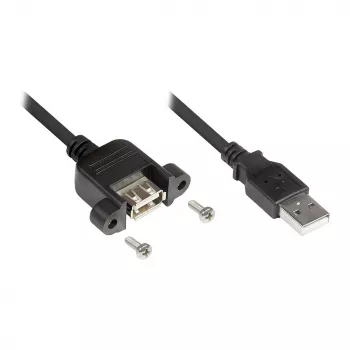 Good Connections USB 2.0 prailginimo laidas A-Einbaub. A 0,3m