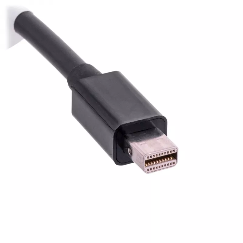 Adapteris VGA (D-Sub) į Mini DisplayPort Lanberg AD-0006-BK, 0,2 m, DisplayPort 1.2, 1920×1200@60Hz, moteriškas MiniDP, juodas