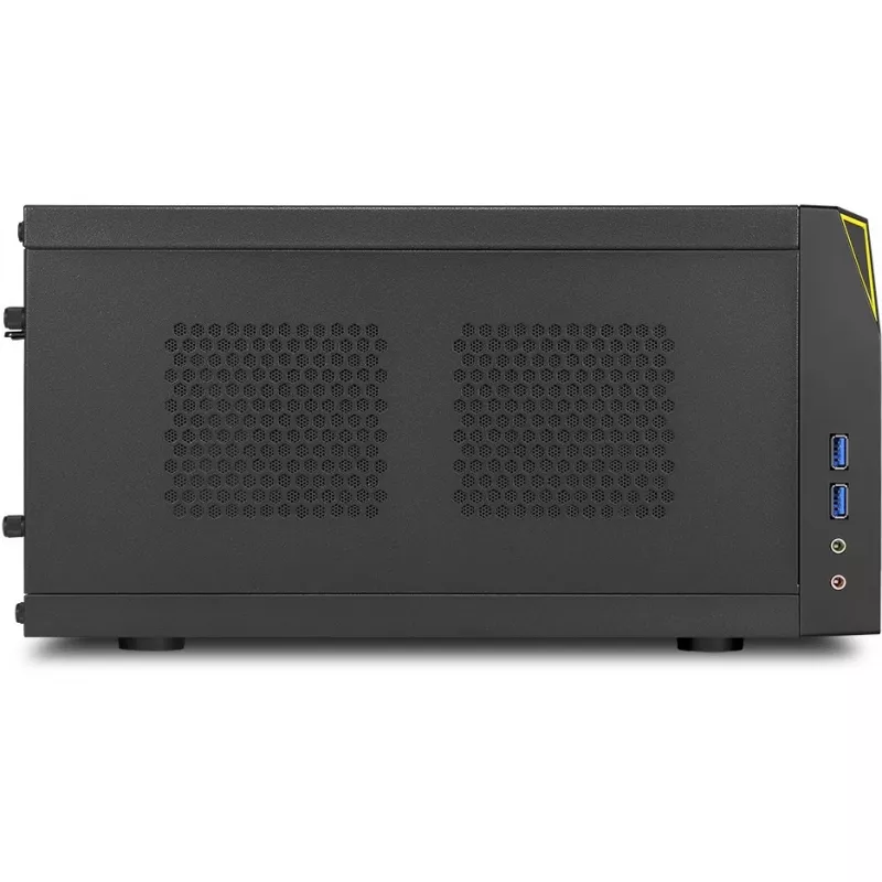 PC korpusas Sharkoon SHARK ZONE C10 Mini-ITX juodas, geltonas