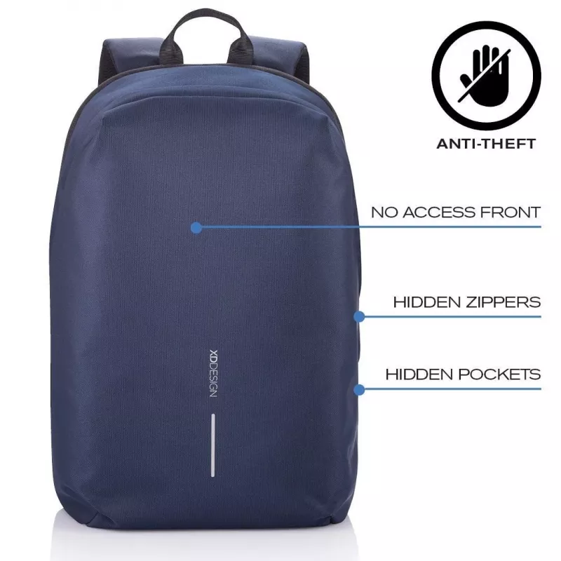 Kuprinė XDDESIGN Bobby Soft su 15,6 col. kišenė nešiojamam kompiuteriui, 16 L, tamsiai mėlyna, PET