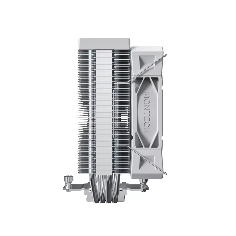 Oro aušintuvas CPU Montech NX400, 2x120 mm ventiliatoriai, baltas, 156×74×120 mm, TDP 270 W