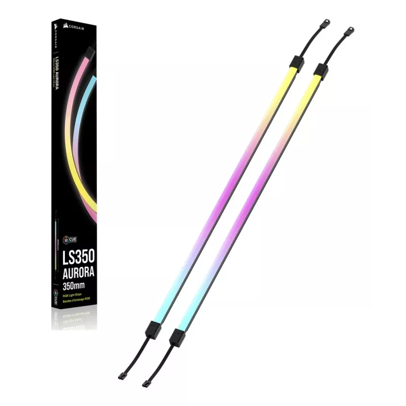 LED juostelė CORSAIR LS350 Aurora, daugiaspalvė, 350 mm ilgio, 10 mm pločio, 2 vnt. pakuotė