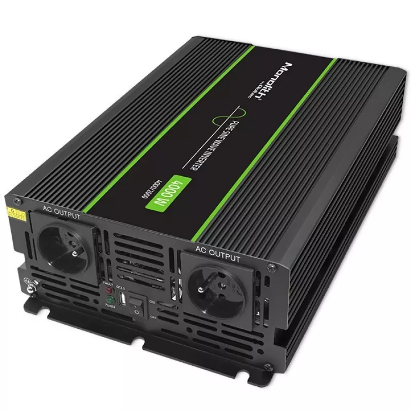 Qoltec Monolith automobilinis keitiklis 4000 W juodas