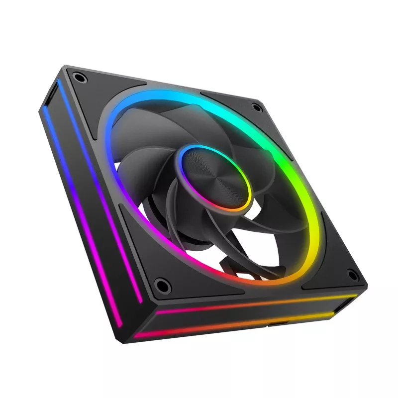 Korpuso ventiliatorius MODECOM VOLCANO LOOP 120 ARGB Reverse Fan Black 120 mm PWM 400–1400 RPM ARGB jungtis