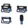 Statybinis prožektorius RealPower 463617, LED 10 W, 2 lemputės, baterija AA, IPX2, juodas