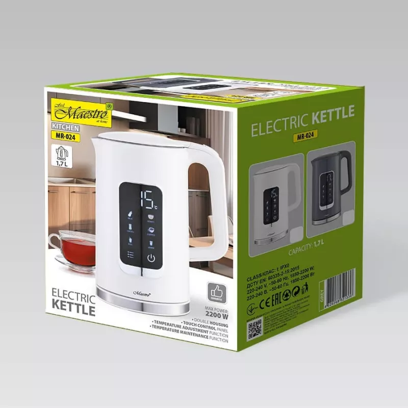 Elektrinis virdulys Maestro MR-024-WHITE