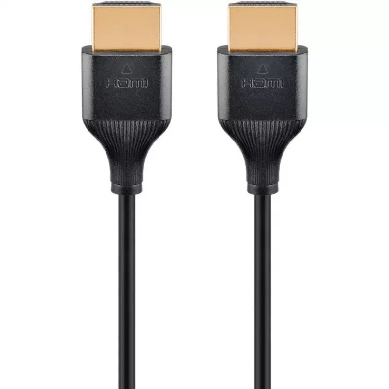 Goobay HDMI laidas 1m Type A Kištukas-Kištukas 48 Gbit/s Juodas