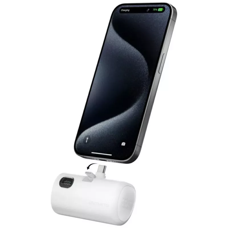 Power bank 4smarts 541657 5000 mAh Li‑Ion baltas USB‑C 2 prievadai PD 2.0 PPS Quick Charge 3.0 3.63 V
