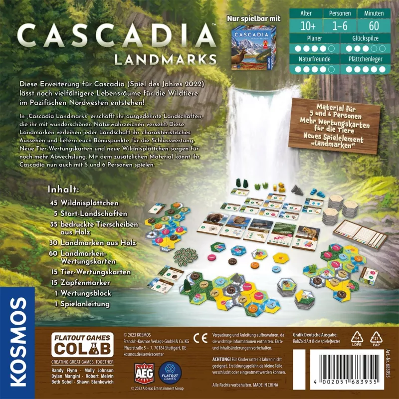 Kosmos Cascadia Landmarks stalo žaidimas šeimai 60 min