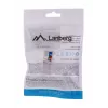 Keystone modulis LANBERG KSU6-1090, Cat6 U/UTP plokščias, RJ-45 vyriškas į LSA moterišką, AWG 22/26, 14,5×16,1 mm, baltas