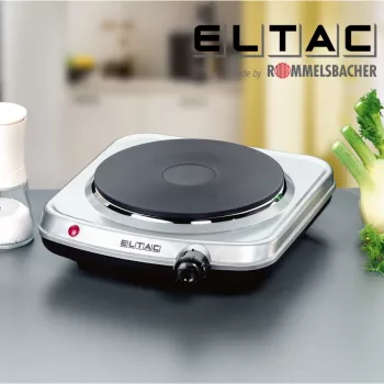 Vieno degiklio elektrinė kaitlentė Rommelsbacher ELTAC EK 18, 1500 W, sidabrinė metalinė