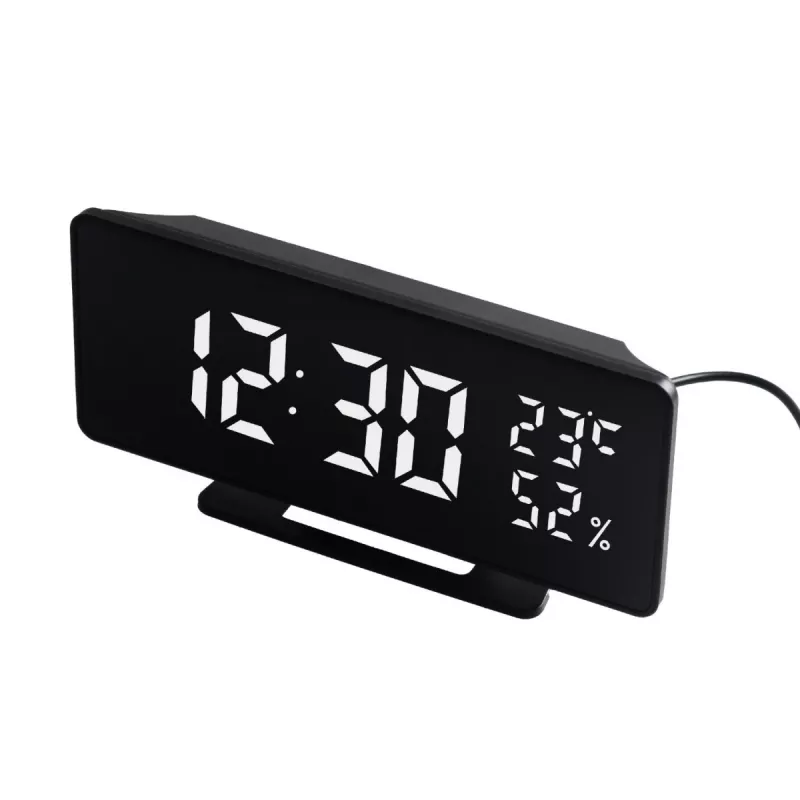 Skaitmeninis LED žadintuvas GreenBlue GB395 su temperatūros rodymu
