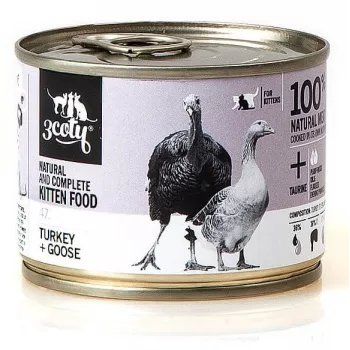 Šlapias kačiukų ėdalas 3coty KALAKUTAS + ŽĄSIS 180 g