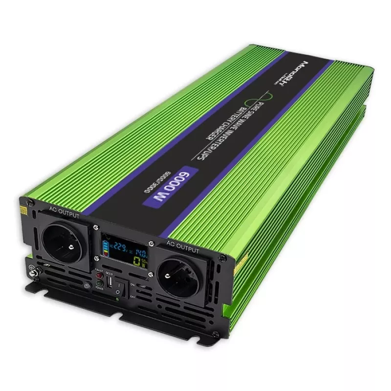 Automobilinis keitiklis Qoltec Monolith 6000 W Žalias 12 V