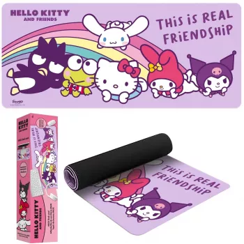Pelės kilimėlis vaikams Kids Euroswan 80×30 cm Hello Kitty, didelis staltiesinis kilimėlis pelei ir klaviatūrai
