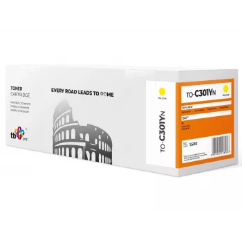 Toner TB, suderinamas su OKI C301, modelis TO-C301YN, geltona
