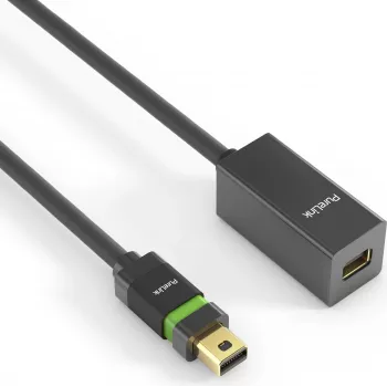 PureLink Ultimate Series - Prailginimo kabelis DisplayPort - Mini DisplayPort (M) su užraktu į Mini DisplayPort (W) su užraktu - DisplayPort 1.2 - 1,5 m - Apvalus, palaiko 4K 60 Hz