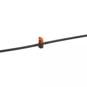 GARDENA 13217-20 reguliavimo ir uždarymo vožtuvas 3/16 inch juodai oranžinis šalto vandens laistymo sistemai