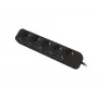 Prailginimo laidas Lanberg PS0-05F-0300-BK 3 m, 5 kištukinių lizdų, juodas