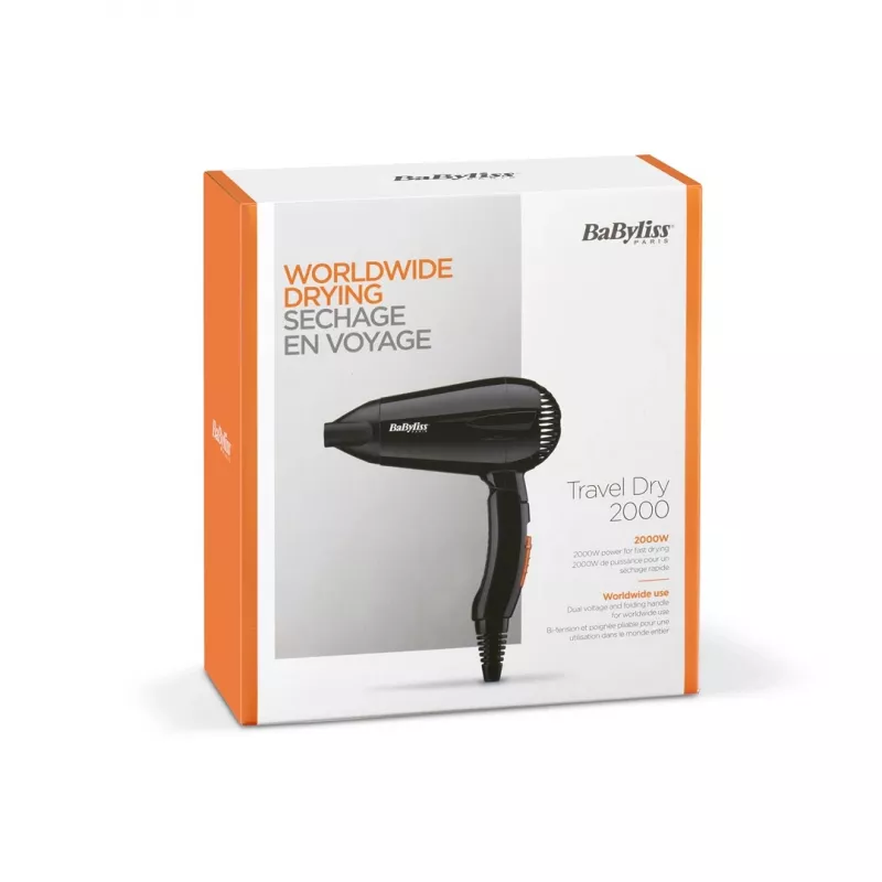 BaByliss Travel Dry 2000 5344E Kelioninis Plaukų Džiovintuvas