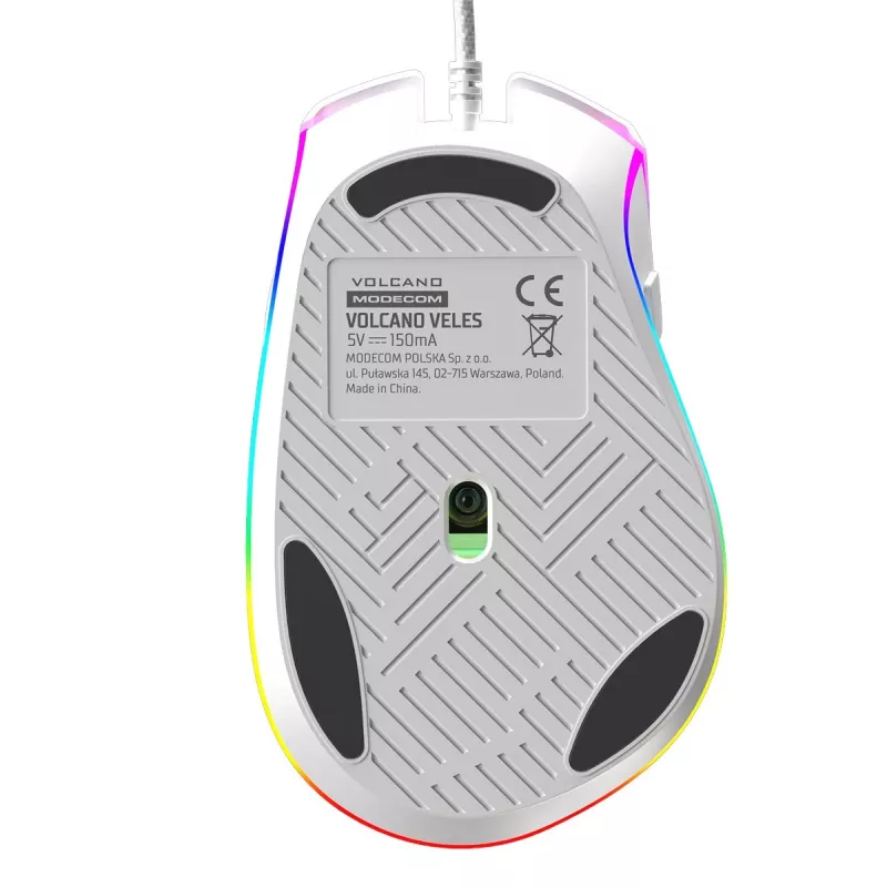 Optinė laido pelė MODECOM Volcano Veles (balta) M-MC-VELES-200
