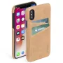 Krusell Sunne 2 Card dėklas iPhone XS Max 16,5 cm smėlio spalvos