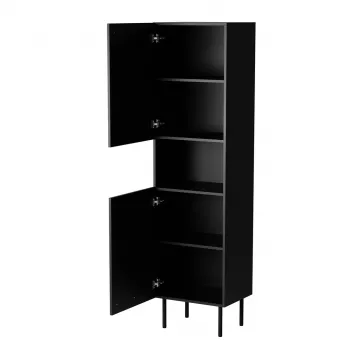 Laikomoji spintelė CAMA MELE JUTA 50×39,5×190 cm, ant grindų prie sienos, juoda su linol calabria apdaila