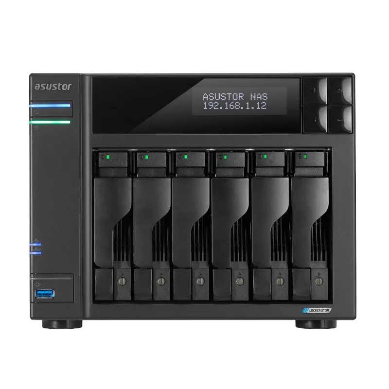 Asustor LOCKERSTOR 6 NAS stalinis kompiuteris Intel® Celeron® N5105 8 GB DDR4 HDD ADM juodas