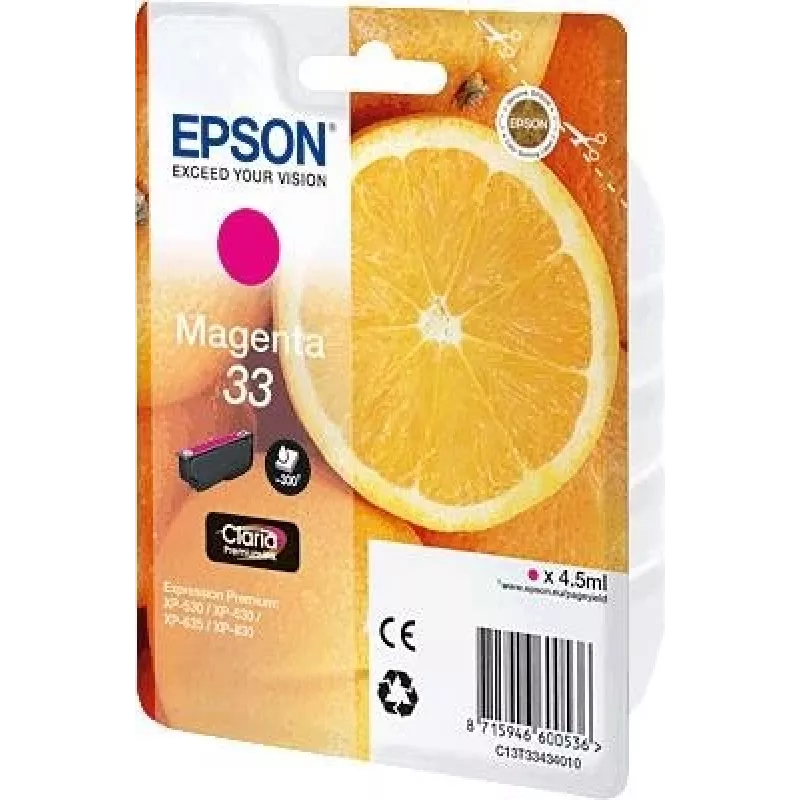 Epson C13T33434010 kasetė 1 vnt. Originali rausva