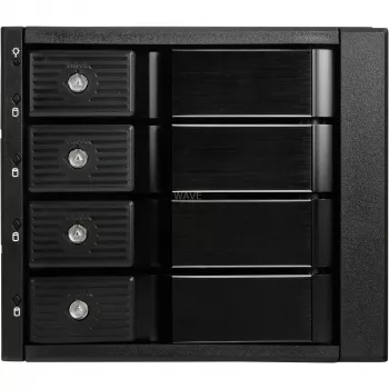 Išorinis 3,5 colio diskų korpusas SilverStone SST-FS304-12G, 4 lizdai – juodas