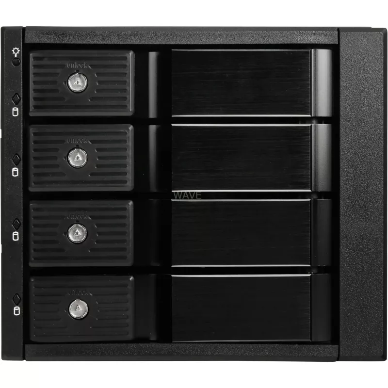 Išorinis 3,5 colio diskų korpusas SilverStone SST-FS304-12G, 4 lizdai – juodas