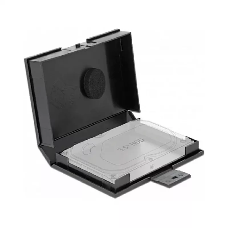 DeLOCK 18372 apsauginis dėklas 3,5 colio HDD, juodas