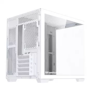 Kompiuterio korpusas DarkFlash B275 (baltas) mid-tower ATX, priekinis I/O, grūdintas stiklas