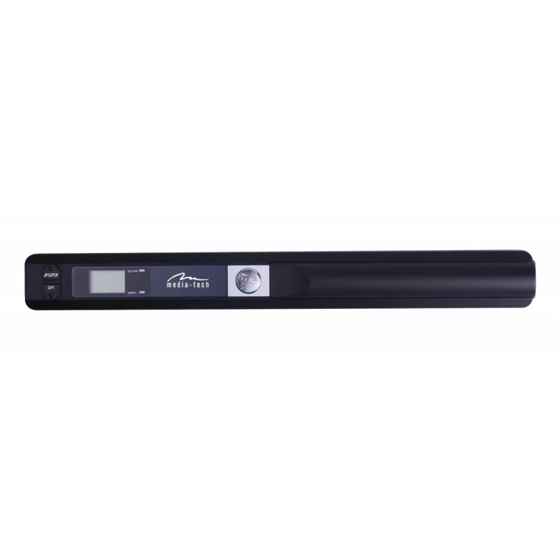 Rašiklinis skaitytuvas MEDIA-TECH MT4090, juodas, LED ekranas, USB 2.0, MicroSD, AAA baterija