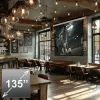 Maclean MC-561 elektrinis projektoriaus ekranas 135 col. 300x168 cm 16:9 su sieniniu valdikliu ir nuotolinio valdymo pulteliu