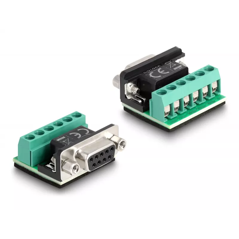 DeLOCK 63465 Serijinis kabelis USB-A į DB-9, 1,8 m, juodas/skaidrus