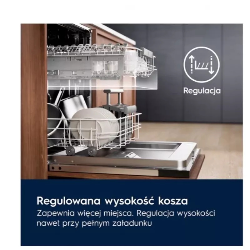 Įmontuojamas indaplovė Electrolux EES48401L — 600 mm, 13–14 komplektų, A energijos klasė, 10,5 l/ciuklas
