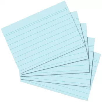 Kortelė indeksinė Herlitz 10836203 mėlyna 100 vnt.