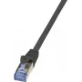 LogiLink PrimeLine Patch-Cable RJ-45 (M) į RJ-45 (M) 20 m SFTP PiMF CAT 6a halogeninis, liejinis, su apsauga nuo užsikabinimo juoda