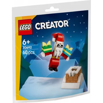Konstruktorius LEGO Kalėdinis kaminas su Seniu Šaltu 30692 – mini sezoninis rinkinukas