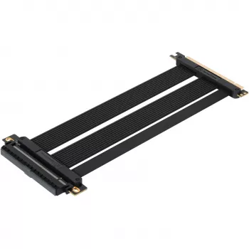 SilverStone SST-RC05-220 PCIe 4.0 x16 „riser“ kabelis, 22 cm, juodos spalvos