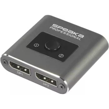 SpeaKa Professional SP-BDS-250 2 prievadų DisplayPort jungiklis UHD 8K @ 60 Hz, UHD 4K @ 120 Hz (SP-10468588)