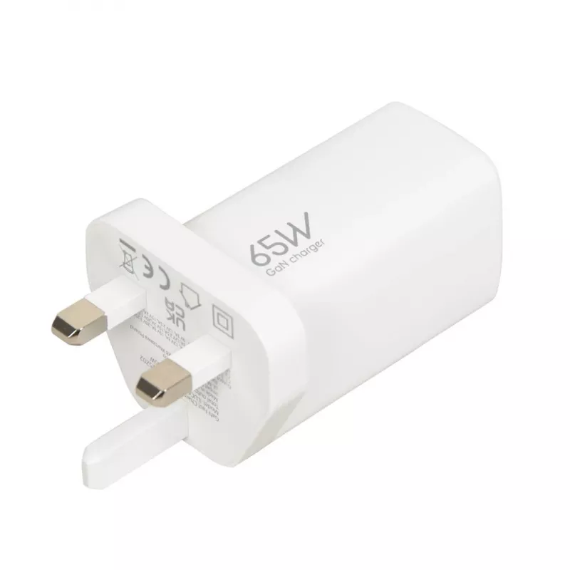 iBOX C-65 White, GaN 65W universalus įkroviklis su UK kištuku