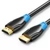 HDMI kabelis Vention AACBN 15 m, HDMI A tipo jungtimis, HDMI 2.0, 18 Gbit/s, ARC, auksu padengti kontaktai, juodas