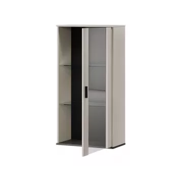 Sieninė spintelė Cama Meble S2 SOHO 60x29x112 cm – kaspinas/juoda