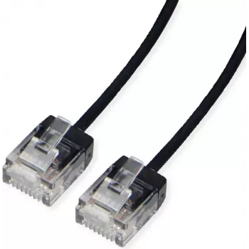 ROLINE UTP Patch kabelis Cat.6A Ultra trumpas RJ45 juodas 5m – Tinklo kabelis CAT 6a (21.15.4465)