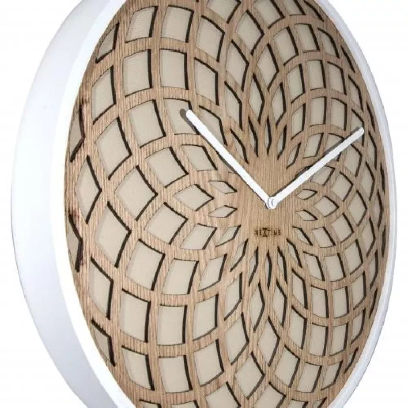 NeXtime laikrodis 3150be Sun Small, Ø35 cm, sieninis, smėlio spalvos