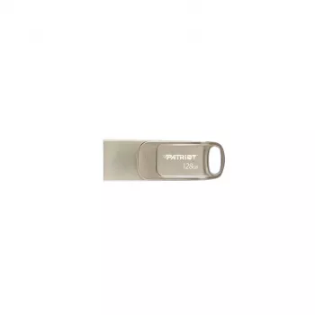 USB atmintukas PATRIOT PS128GT560DS5D 128GB USB 3.2 (USB-A / USB-C) sukamasis cinko lydinys sidabrinis