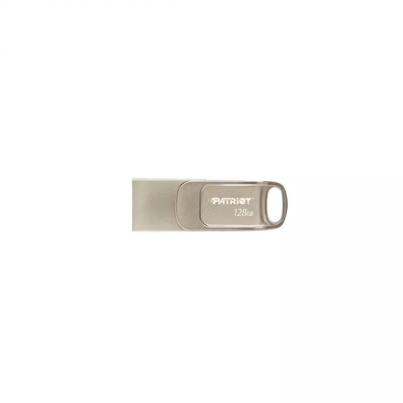 USB atmintukas PATRIOT PS128GT560DS5D 128GB USB 3.2 (USB-A / USB-C) sukamasis cinko lydinys sidabrinis